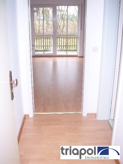 Gemütliche 1-Zi-Wohnung mit Terrasse, Laminatboden und Tiefgaragenstellplatz am Stadtrand von Dresden.