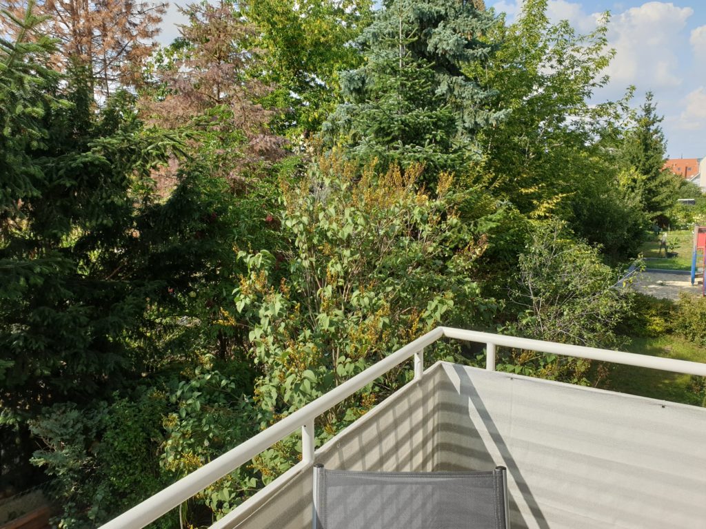 Gemütliche und ruhig gelegene 2-Zi-Whg. mit West-Balkon und Blick ins Grüne.