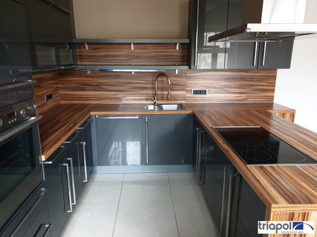 Individuelle Maisonette-Wohnung mit hochwertiger Einbauküche, Kamin, Bad und WC in Strehlen.
