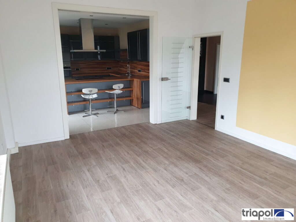 Individuelle Maisonette-Wohnung mit hochwertiger Einbauküche, Kamin, Bad und WC in Strehlen.
