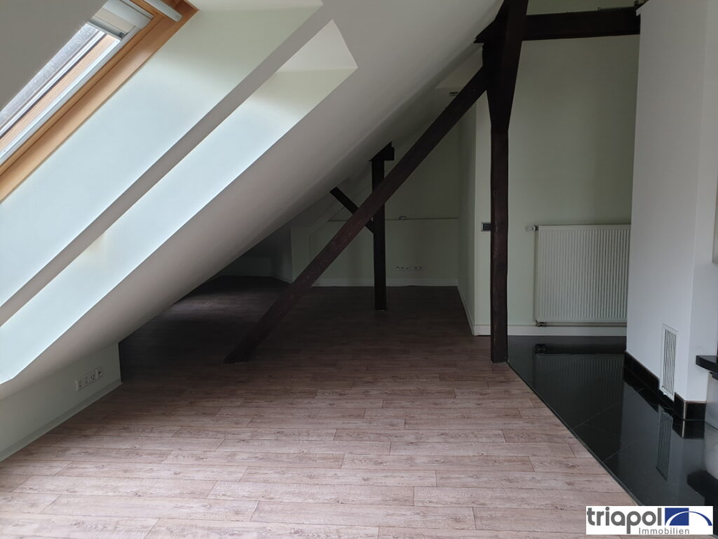 Individuelle Maisonette-Wohnung mit hochwertiger Einbauküche, Kamin, Bad und WC in Strehlen.