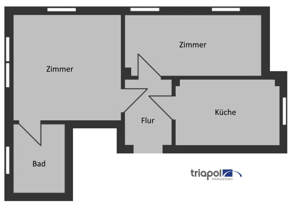 Grundriss: Geräumige Dachgeschosswohnung in Dresden Coschütz.