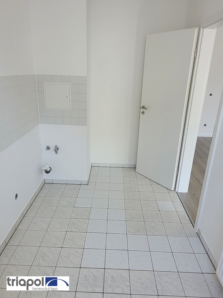 Hübsche 1-Zi-Whg. mit neuem Laminatboden, Balkon und TG-Stellplatz in Coswig.