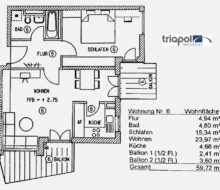 Schöne und helle 2-Zi-Wohnung mit 2 Balkone im Dresdner Stadtteil Striesen.