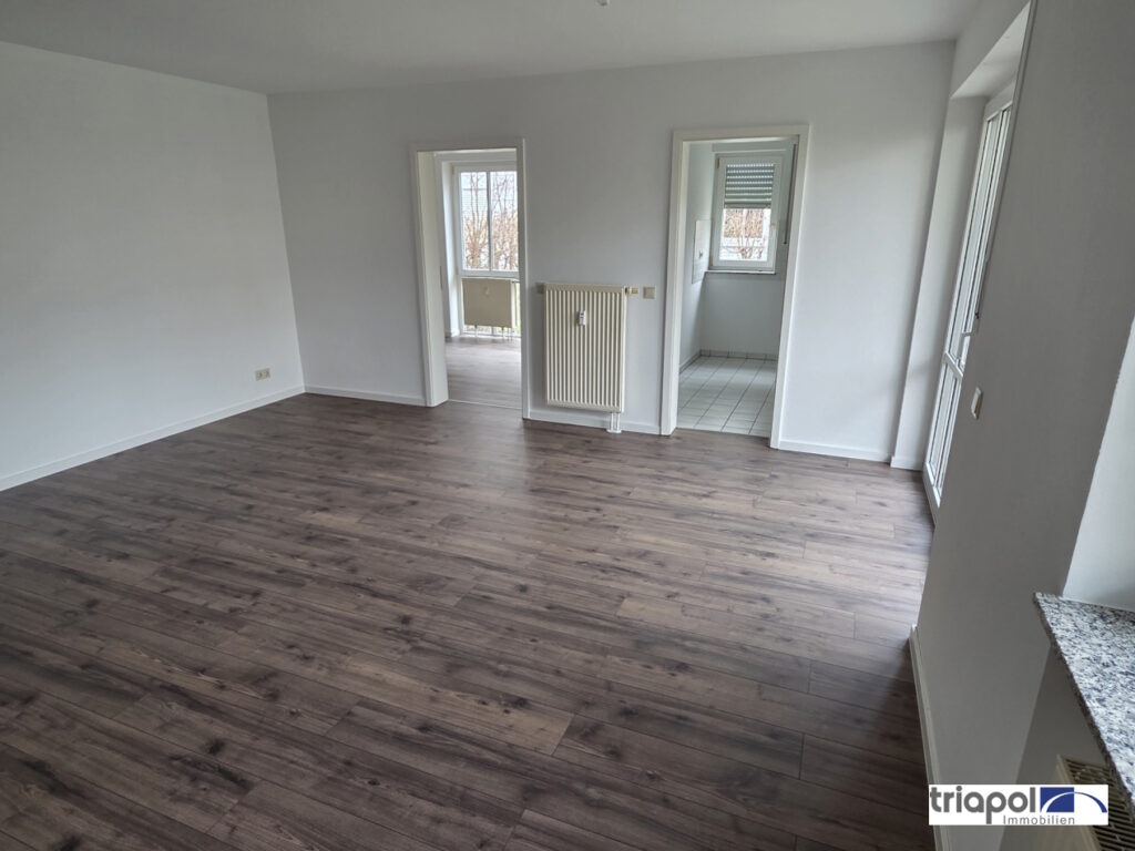 Schöne und ruhig gelegene Erdgeschoss mit neuem Laminatboden, Terrasse und kl. Gartenanteil in Coswig.